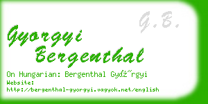 gyorgyi bergenthal business card